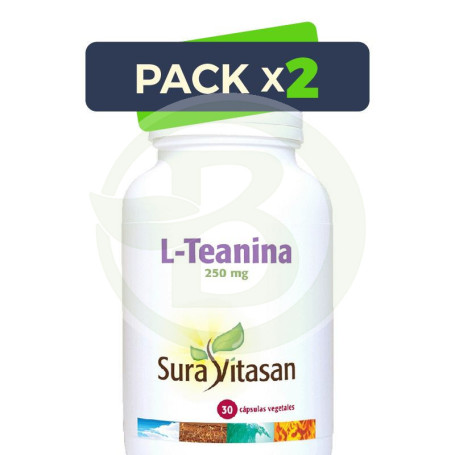 Pack 2x L-Teanina 250Mg. 30 Cápsulas Sura Vitasan