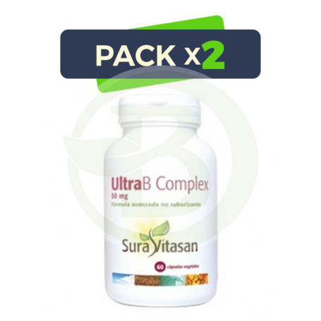 Pack 2x Ultra B Complex + C 60 Cápsulas Sura Vitasan