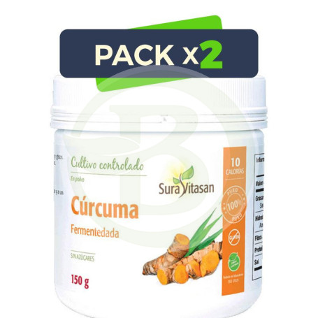 Pack 2x Cúrcuma Fermentada 150Gr. Sura Vitasan