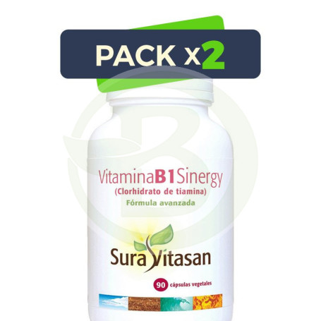 Pack 2x Vitamina B1 Sinergy 90 Cápsulas Sura Vitasan