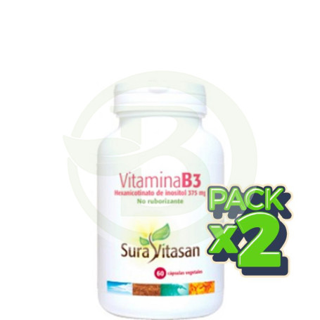 Pack 2x Vitamina B3 60 Cápsulas Sura Vitasan