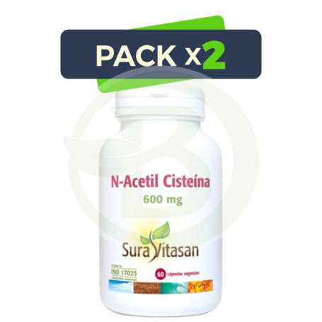 Pack 2x N Acetil Cisteina 60 Capsulas Sura Vitasan