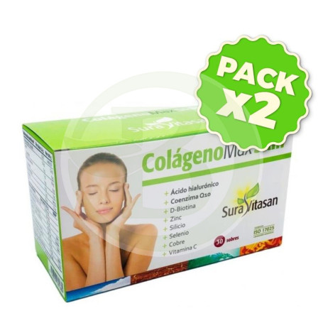 Pack 2x Colageno Max Skin 30 Sobres Sura Vitasan