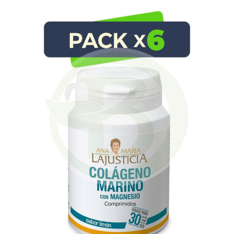 Pack 6x Colágeno Marino con Magnesio Sabor 180 Comprimidos Ana Maria Lajusticia