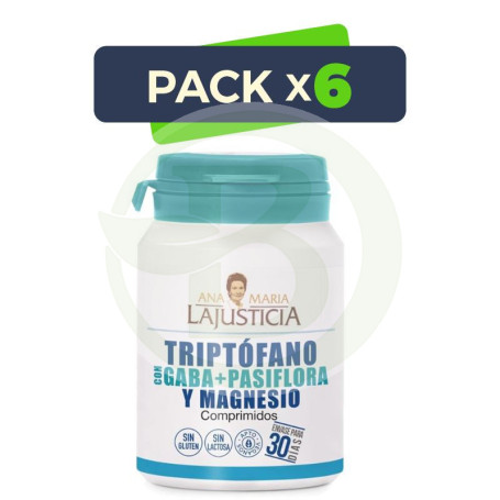 Pack 6x Triptofano con Gaba + Pasiflora 60 Comprimidos Ana M. Lajusticia