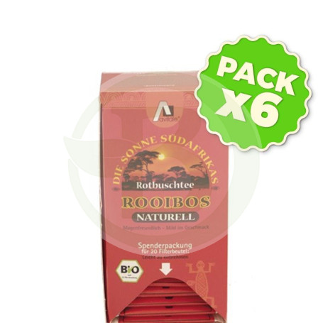Pack 6x Infusiones de Té Rooibos Natural BIO Evicro