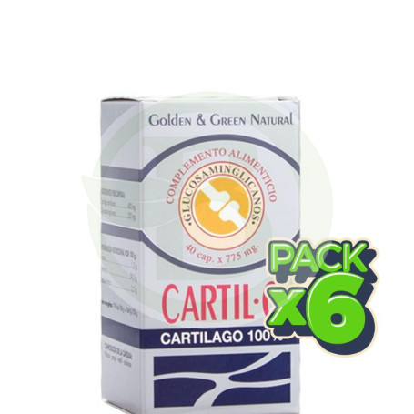 Pack 6x Cartil G Golden Green 40 Cápsulas