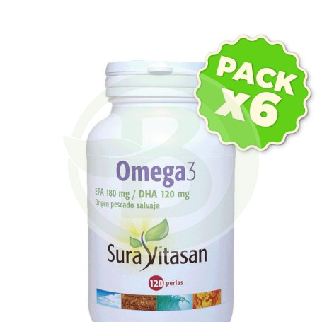 Pack 6x Omega 3 1.200Mg. 120 Perlas Sura Vitasan