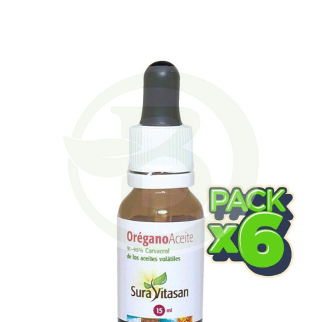Pack 6x Orégano Salvaje Aceite 15Ml. Sura Vitasan