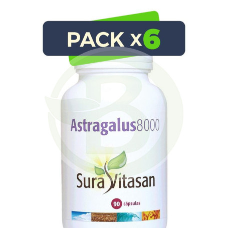 Pack 6x Astrágalus 8000 90 Cápsulas Sura Vitasan