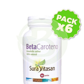 Pack 6x Beta-Caroteno 90 Perlas Sura Vitasan