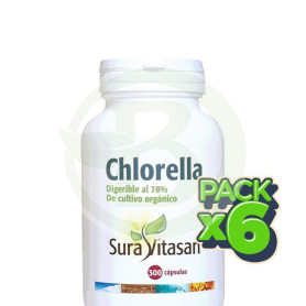 Pack 6x Chlorella 300 Cápsulas Sura Vitasan