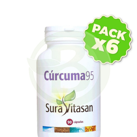 Pack 6x Cúrcuma 90 Cápsulas Sura Vitasan