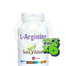 Pack 6x L-Arginina 50 Cápsulas Sura Vitasan