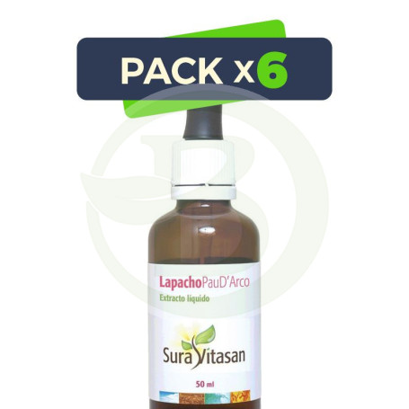 Pack 6x Lapacho Pau Darco 50Ml. Sura Vitasan