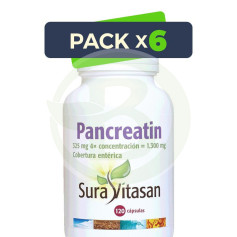 Pack 6x Pancreatín 1.300Mg. 120 Cápsulas Sura Vitasan