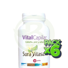 Pack 6x Vitalcapilar 30 Perlas Sura Vitasan