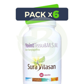 Pack 6x Yoint Tissu y MSM con Harpagofito 60 Cápsulas Sura Vitasan