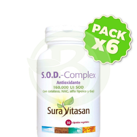 Pack 6x Sod Complex 30 Cápsulas Sura Vitasan