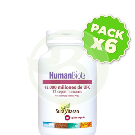 Pack 6x Human Biota 30 Cápsulas Sura Vitasan