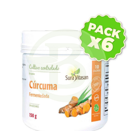 Pack 6x Cúrcuma Fermentada 150Gr. Sura Vitasan