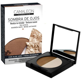 Sombra De Ojos Marrón y Beige Camaleon