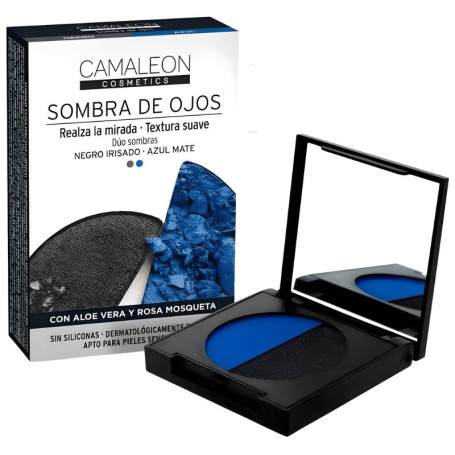 Sombra De Ojos Negro y Azul Camaleon