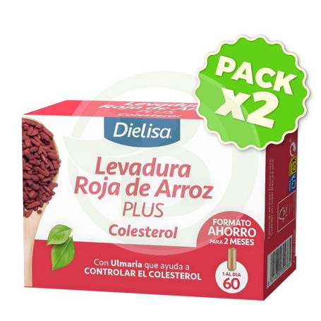 Pack 2x Levadura Roja De Arroz Plus 60 Cápsulas Dietisa