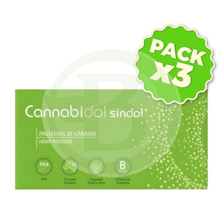 Pack 3x Cannabidol Sindol 20 Cápsulas Tegor