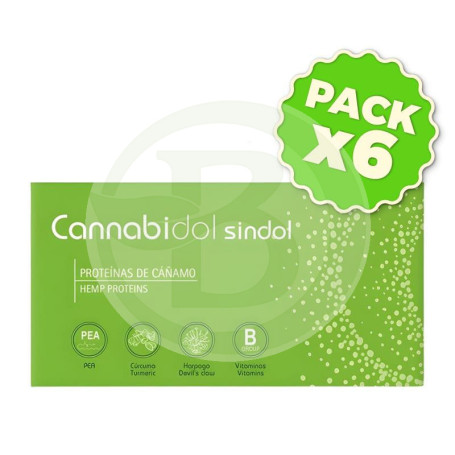 Pack 6x Cannabidol Sindol 20 Cápsulas Tegor