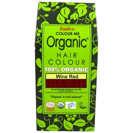Tinte De Cabello Vegetal Rojo Vino 100G Radico