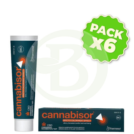 Pack 6x Cannabisor Efecto Calor Pomada 60Ml Soria Natural