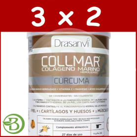 Pack 3x2 Collmar Colágeno Marino Cúrcuma Vainilla 300Gr. Drasanvi