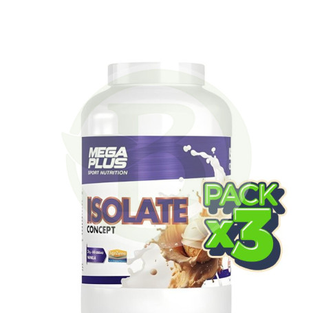 Pack 3x Isolate Concept Vainilla 1Kg Megaplus