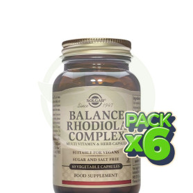 Pack 6x Balance Rodiola Complex 60 cápsulas vegetales Solgar