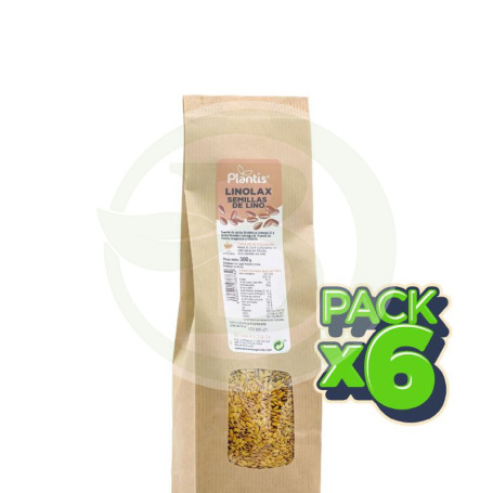 Pack 6x Linolax Semillas Enteras de Lino Dorado 300g Plantis