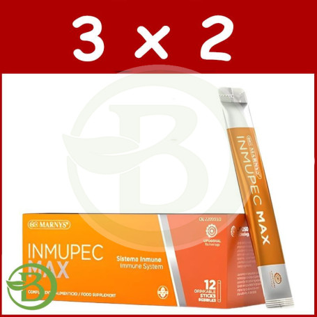 Pack 3x2 Inmupec Max 12 Sticks Bebibles Marnys