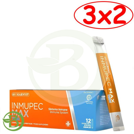 Pack 3x2 Inmupec Max Teens 12 Sticks Bebibles Marnys