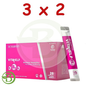 Pack 3x2 Vitahelp B12 28 Sticks Bebibles Marnys