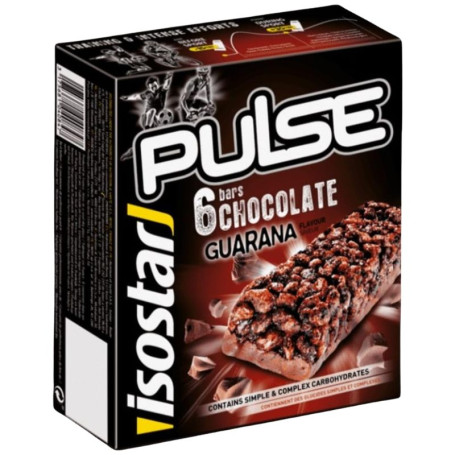 Barritas Pulse Chocolate Sabor Guaraná 6 Unidades Isostar
