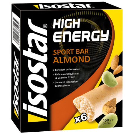 Barrita High Energy De Almendra 6 Unidades Isostar
