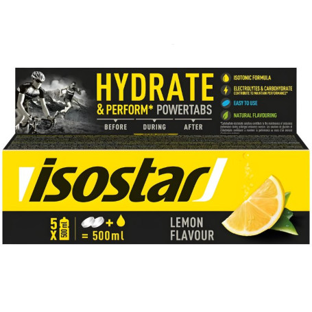Powertabs Sabor Limón 10 Comprimidos Efervescentes Isostar
