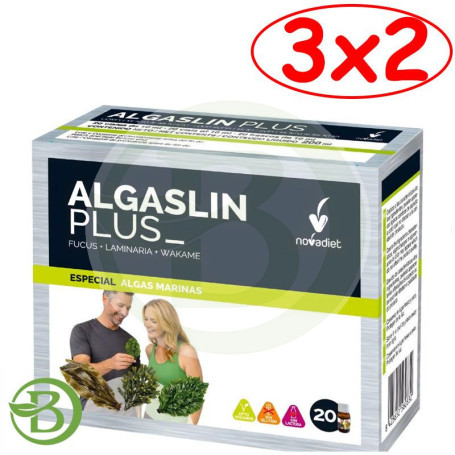 Pack 3x2 Algaslin Plus 20 Viales Novadiet