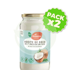 Pack 2x Aceite De Coco Virgen Extra Bio 1Lt. Granero
