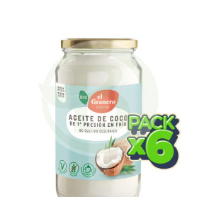 Pack 6x Aceite De Coco Virgen Extra Bio 1Lt. Granero