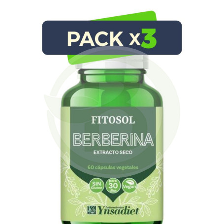 Pack 3x Fitosol Berberina 60 Capsulas Ynsadiet