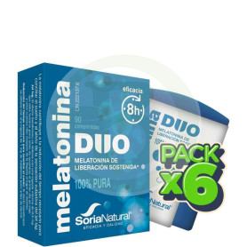 Pack 6x Melatonina Duo 90 Comprimidos Soria Natural