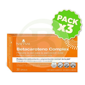 Pack 3x Betacaroteno Complex 30 Capsulas Natysal