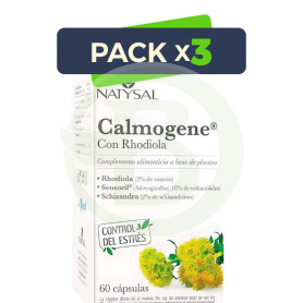 Pack 3x Calmogene con Rhodiola 60 Capsulas Natysal