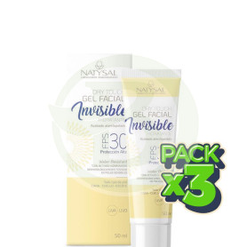 Pack 3x Gel Facial Invisible Fps 30 50Ml Natysal